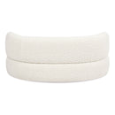 Shep - Curved Dog Sofa Bed Medium - Ivory White by HouseOfZazla