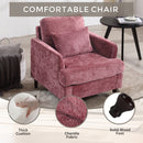 Modern Mid Century Wood Frame Armchair With Tufted Design