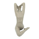 8.5x4.5x7' Beige Resin and Stone Yoga Figurine in King Pigeon Pose by HouseOfZazla