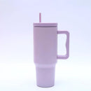 40 oz. Stainless Steel Modern Tumbler with Handle & Straw - Lavender by creativegiftsdirect