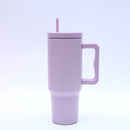 40 oz. Stainless Steel Modern Tumbler with Handle & Straw - Lavender