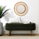 Ottoman Oval Storage Bench With Rubber Wood Legs by HouseOfZazla