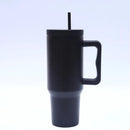 40 oz. Stainless Steel Modern Tumbler with Handle & Straw - Black by creativegiftsdirect