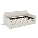 Upholstered Daybed With Trundle And USB Charging