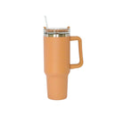 40 Oz Stainless Steel Tumbler with Handle & Straw - Clay by creativegiftsdirect