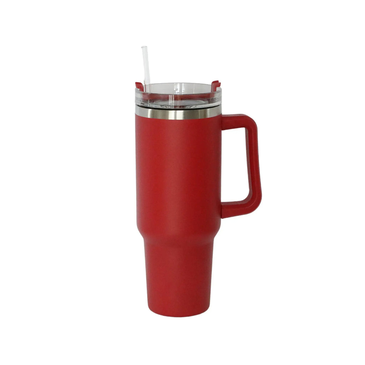 40 Oz Stainless Steel Tumbler with Handle & Straw - Red, photo 3 of 3