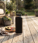 36 Oz Stainless Steel Twist-Off Cap Water Bottle - Black