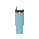 30 Oz Stainless Steel Tumbler with Straw - Light Blue by creativegiftsdirect