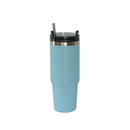 30 Oz Stainless Steel Tumbler with Straw - Light Blue by creativegiftsdirect