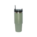30 Oz Stainless Steel Tumbler with Straw - Sage Green by creativegiftsdirect