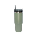 30 Oz Stainless Steel Tumbler with Straw - Sage Green