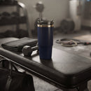 30 Oz Stainless Steel Tumbler with Straw - Navy