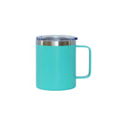12 Oz Stainless Steel Travel Mug with Handle - Aqua by creativegiftsdirect