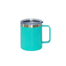 12 Oz Stainless Steel Travel Mug with Handle - Aqua by creativegiftsdirect