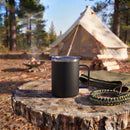 12 Oz Stainless Steel Travel Mug with Handle - Black