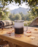 12 Oz Stainless Steel Travel Mug with Handle - White & Black