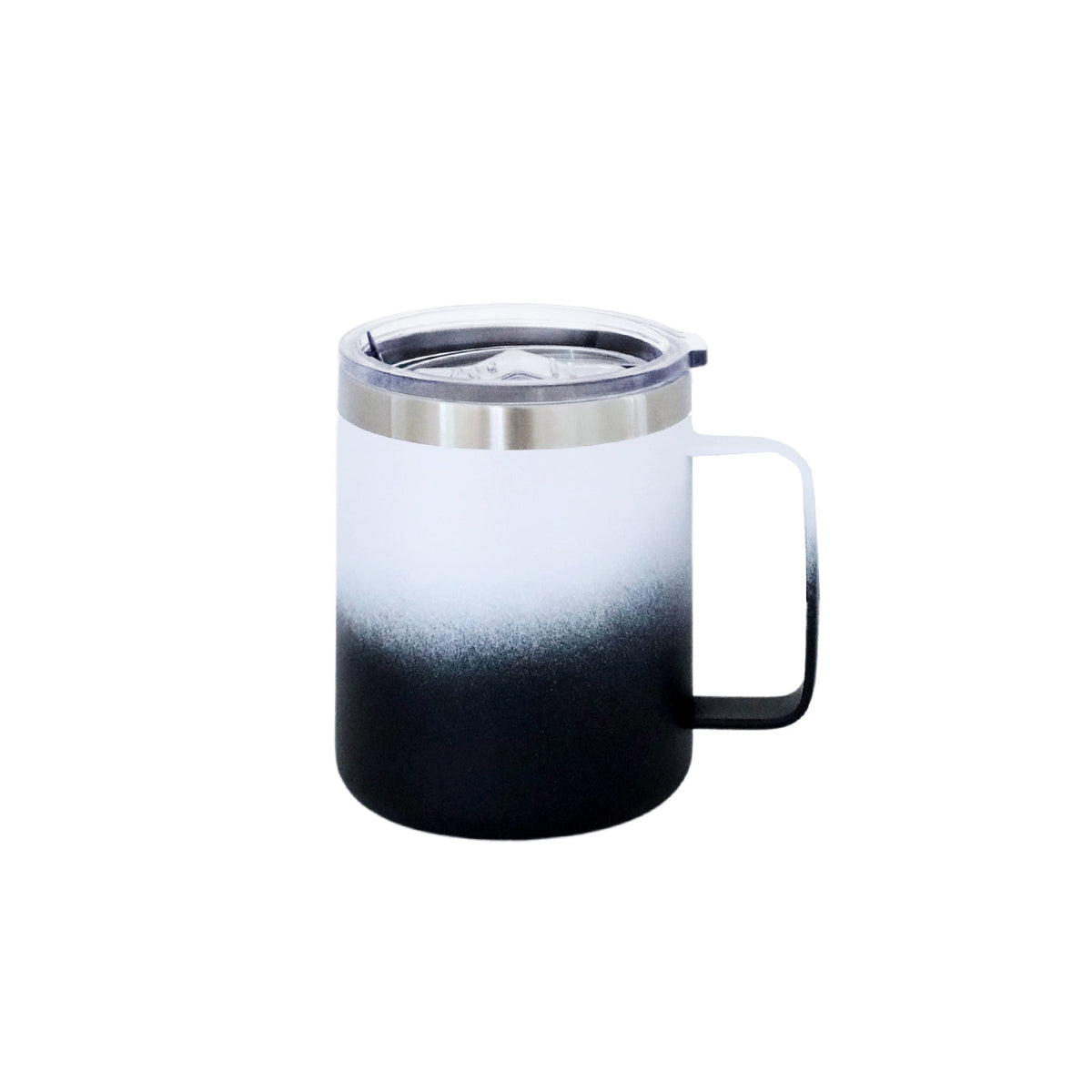 12 Oz Stainless Steel Travel Mug with Handle - White & Black, photo 3 of 3