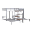 Metal Bunk Bed With Storage Shelves Staircase by Unique Piece Furniture