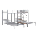 Metal Bunk Bed With Storage Shelves Staircase by Unique Piece Furniture