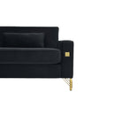 Black Velvet 2-Piece Sofa Set