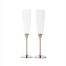 Gold Ring Toasting Flutes Set by creativegiftsdirect