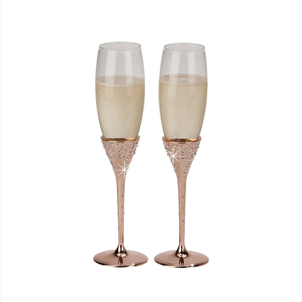 Galaxy Rose Gold Champagne Flutes Set, photo 2 of 6