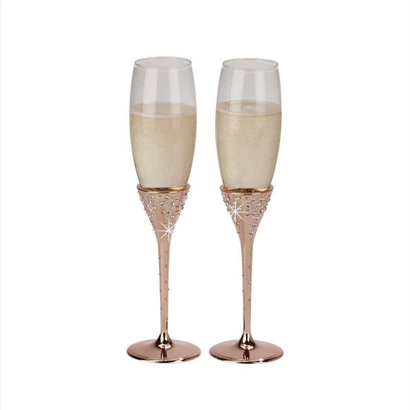 Galaxy Rose Gold Champagne Flutes Set, photo 2 of 6