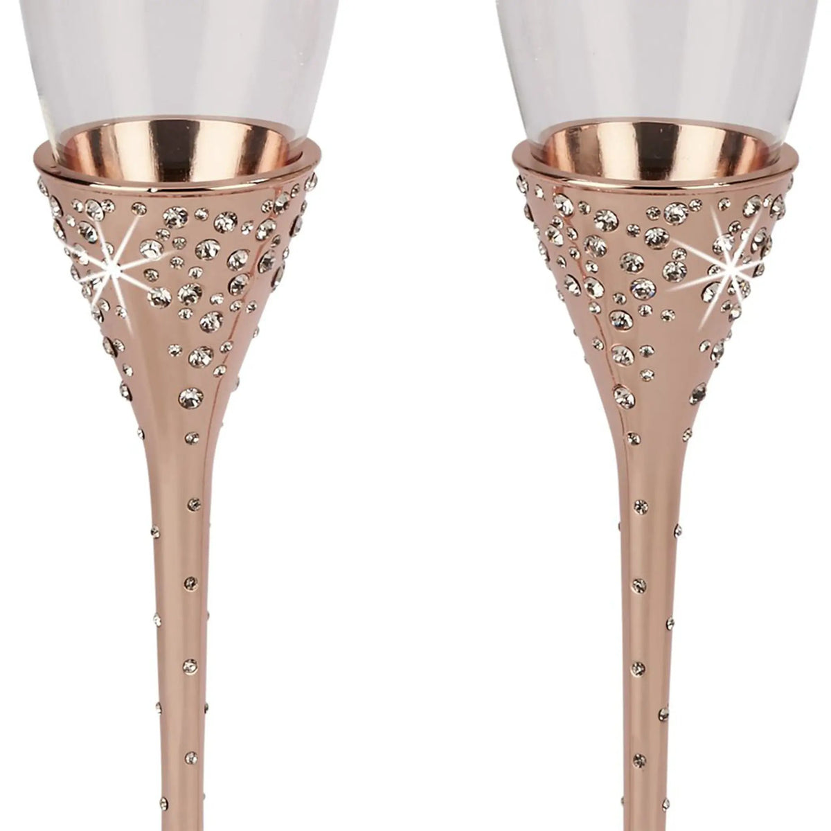 Galaxy Rose Gold Champagne Flutes Set, photo 3 of 6
