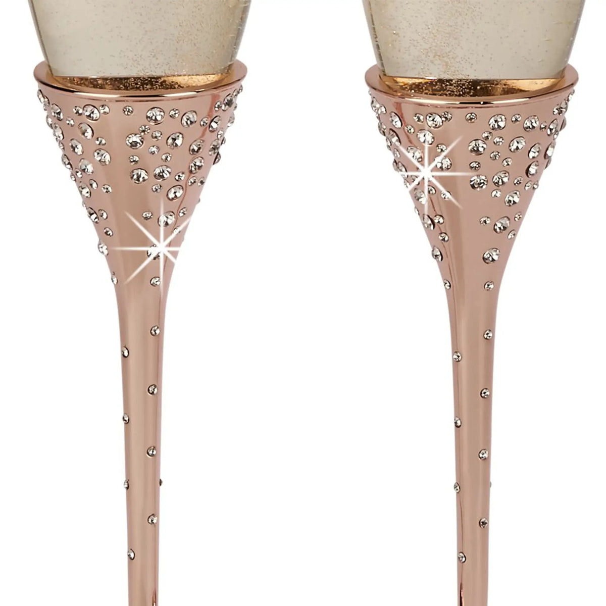 Galaxy Rose Gold Champagne Flutes Set, photo 4 of 6