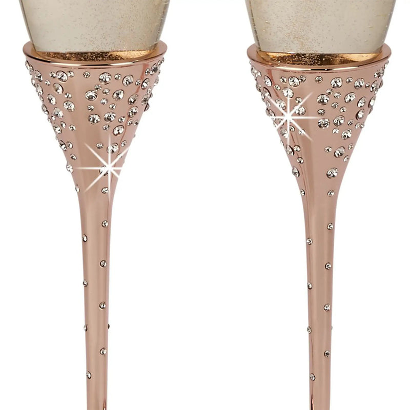 Galaxy Rose Gold Champagne Flutes Set, photo 4 of 6