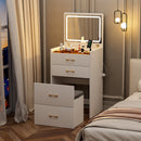 3 in 1 Vanity Desk with Open Top Mirror