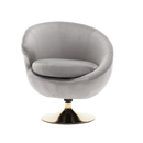 360 Degree Swivel Cuddle Barrel Accent Chairs, Round Armchairs with Wide Upholstered, Fluffy Fabric Chair for Living Room, Bedroom, Office, Waiting Rooms