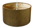 2 Light Swag Plug-In Pendant 18"w Chocolate Burlap with Diffuser, White Cord