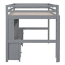 Loft Bed With Desk, Cabinets, Drawers, Charging Station And Bedside Tray by HouseOfZazla