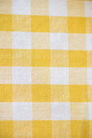 Yellow Ruffled Gingham Table Runner by Galley & Fen