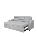 83.5" Convertible Sleeper Combo Sofa, Convertible Sofa Bed Polyester Pullout Bed with Storage Recliner and Cup Holder for Living Room, Tight Spaces