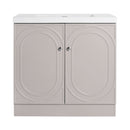 Contemporary Freestanding Bathroom Vanity With Resin Sink & Soft-Close Cabinet Doors by HouseOfZazla