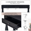TREXM 63" Long Console Table with Drawers and Shelf