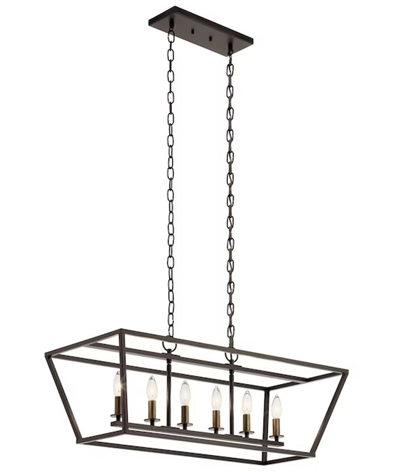 Remeigh 32"W 6-Light Island/Dining Chandelier by Kichler Olde Bronze Finish