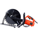 Electric 14" Cut Off Saw With Wet / Dry Functionality And Water Line Attachment Metal, 30" Length - Black by HouseOfZazla