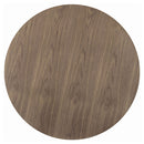 Cora Round 40-inch Wood Top Dining Table Brown Walnut
