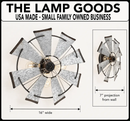 Galvanized Windmill Farmhouse STATIONARY Wall Sconce Light by The Lamp Goods