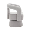 360 Degree Swivel Cuddle Barrel Accent Chairs, Round Armchairs with Wide Upholstered, Fluffy Fabric Chair for Living Room, Bedroom, Office, Waiting Rooms