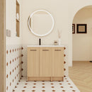 Wall Mounted Floating Bathroom Vanity With Sink, 3 Door Modular Cabinet by HouseOfZazla