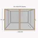 10x10 Ft Gazebo Replacement Mosquito Netting