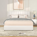 Anda - Boucle Upholstered Platform Bed With Patented Drawers Storage - Ivory by Unique Piece Furniture