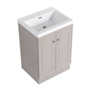 Contemporary Freestanding Bathroom Vanity With Resin Sink & Soft-Close Cabinet Doors by HouseOfZazla