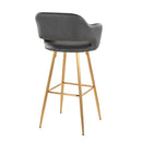 Margarite - Contemporary Fixed Height Barstool With Footrest (Set of 2) With Square by HouseOfZazla