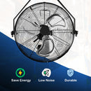 High Velocity 3 Speed Air Circulator Metal Wall Mount Fan by HouseOfZazla