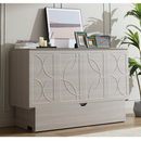 Cabinet Bed with Storage and Foam Mattress